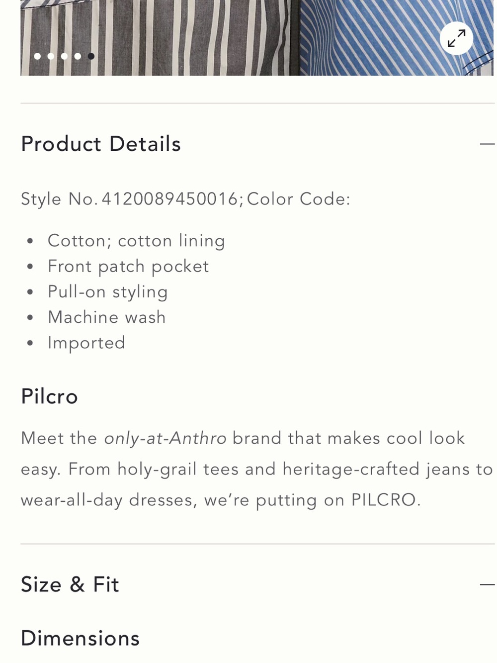 ANTHROPOLOGIE PILCRO I Skirt Reworked Asymmetrical Midi Blue White Size Medium - Picture 13 of 15